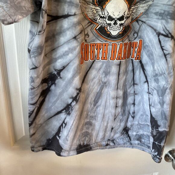 Sturgis South Dakota T-Shirt Men’s Medium Tie Dye Skulls 2011 Big Graphics - Picture 6 of 14